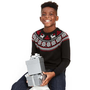 Pull familial Charter Club Big Boys Fair Isle, décontracté, taille XL, noir, motif tendance pour enfants - Product Image 3