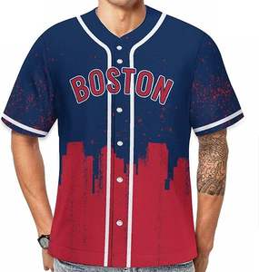 ชุดเบสบอลคุณภาพสูงแบบกำหนดเอง ดีไซน์ระบายอากาศ แห้งเร็ว ผลิตจากโพลีเอสเตอร์ 100% พิมพ์ชื่อและหมายเลขด้วยเทคนิคฮีททรานเฟอร์ สำหรับกีฬา - Product Image 3