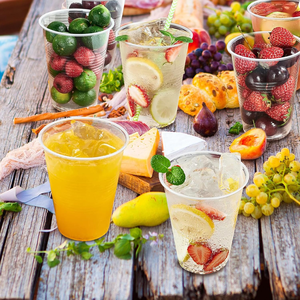 Gobelets en plastique transparents jetables pour boissons froides, gobelets de fête, PET/PLA, modernes, écologiques, en vrac, pour pique-nique, barbecue, mariage, voyage, sans BPA - Product Image 3