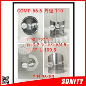 Piston TAIWAN SUNITY TS190 avec clip de goupille OEM 105890-22010 pour yanmar TS190 - Product Image 1