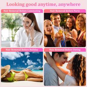 Rasoir électrique pour femmes avec double lame, sans douleur et étanche, alimenté par USB, pour le corps, le bikini, les sourcils, le nez, tondeuse conforme à la norme IPX7 - Product Image 2