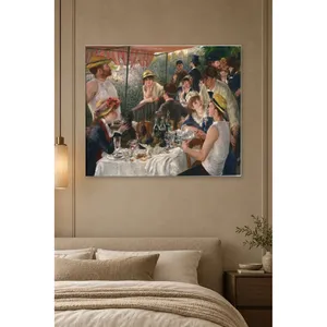 Impression sur toile de Fida Renoir : Le déjeuner des bals de bateaux sous l'auvent - Product Image 2