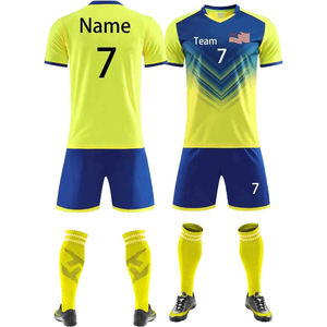 ชุดเสื้อฟุตบอลแขนสั้นสำหรับผู้ชายและเด็กชุดฝึกอัตโนมัติมีโลโก้ชื่อและหมายเลข - Product Image 3