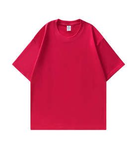 T-shirt oversize à coupe ample en coton, épaules tombantes, streetwear, col côtelé, logo personnalisé, t-shirt vierge pour homme, vente chaude - Product Image 5