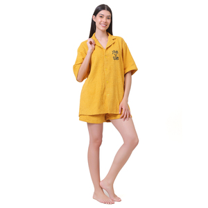 Bán Buôn Tùy Chỉnh Hai Mảnh T-Shirt Và Mồ Hôi Bộ Ngắn Phụ Nữ Mùa Hè Rắn Màu Ngắn Mồ Hôi - Product Image 3