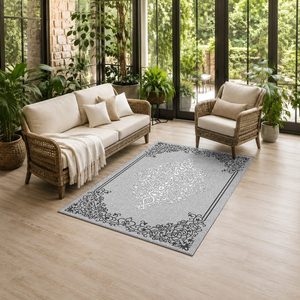 <b>RUGS</b> DEPOT LXDP-0629 Wholesale Grey Silver Vintage Patchwork Digital Printed Machine Washable Chenille Area <b>Rug</b> <b>Non</b> <b>Slip</b> - Product Image 6