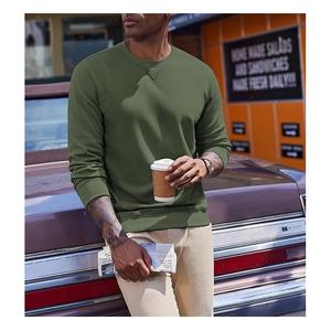 Vente en gros Sweat-shirt élégant en coton 100% imperméable à l'eau pour hommes de couleur unie confortable de grande taille avec col à manches longues et aux épaules - Product Image 4