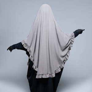 Robe Khimar Hijab à Volants Fabriquée à la Main en Usine pour Femmes Musulmanes Tenue Modeste Respirante Vente en Gros Options de Taille et de Couleur Personnalisées - Product Image 1