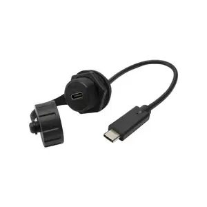Waterproof IP67 Type C Type C 3.1 Micro USB Outdoor Mount Flush Cable Male Circular Female Extension Cable Circular Connectors