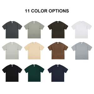 T-shirt uni brodé surdimensionné en coton de haute qualité T-shirt à motif de logo personnalisé pour hommes 2025 - Product Image 3