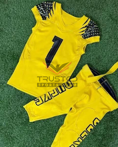 Uniforme de football américain sublimé OEM, conçu sur mesure, de haute qualité, durable, style unique, protections intégrées, respirant, plus court - Product Image 2