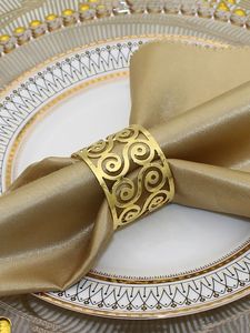 Anneaux de serviette de mariage et d'événement en métal robuste avec un design ornemental et une élégance traditionnelle pour de meilleurs looks - Product Image 3