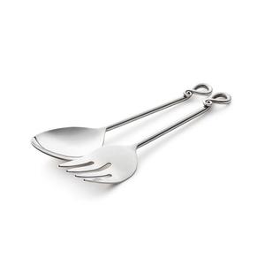 Elegante juego de Servicio de ensalada de metal con diseño de hojas para el hogar y la cocina a un precio económico juegos de cubiertos de ensalada personalizados - Product Image 1