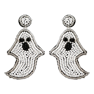 Direct Exporter's Cute Spooky BOO Dangle <b>Earrings</b> Gold Plated <b>Drop</b> <b>Earrings</b> <b>Pearl</b> for Halloween Costume Trendy Style Low Price! - Product Image 4