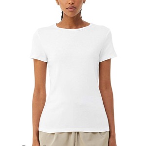 Bella +-Camiseta de lona enrollada para mujer, camiseta lisa personalizada al por mayor - Product Image 1