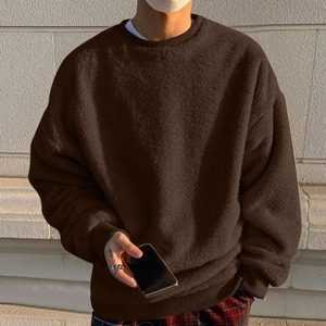 Sweat-shirt pour homme 100% coton de haute qualité élégant surdimensionné brodé Design teint uni respirant-pour l'automne - Product Image 4