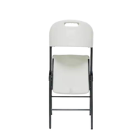 Chaise pliante moderne en acier de haute qualité |   Confortable blanc pour l'école, le jardin, la chambre et la salle à manger |   Léger et durable