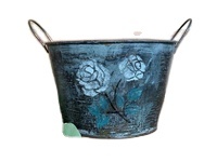 Christmas Garden Decorative Galvanized Metal iron bucket flower planters <b>pots</b> With Antique Finished at bulk wholesalers Price - Product Image 2