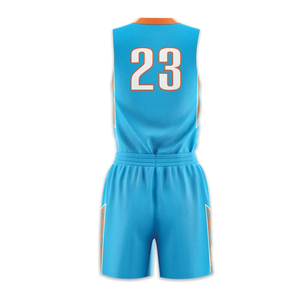 Ensemble de maillot et short de basket-ball pour hommes, respirant, avec logos personnalisés, ensemble d'uniformes de basket-ball réversible par sublimation - Product Image 3