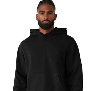 Sweats à capuche teints unis personnalisés de luxe pour hommes en coton respirant vêtements de sport pull d'hiver de haute qualité toutes tailles - Product Image 1