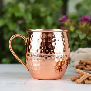 Tasse en cuivre martelé écologique de 16 oz, verres à mule de Moscou fabriqués à la main de qualité supérieure pour bars restaurants coffrets cadeaux - Product Image 4