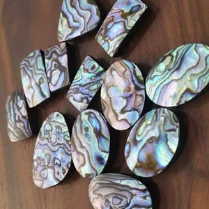 Cabochon en pierre naturelle d'abalone de qualité supérieure, cabochon en coquille naturelle poli pour la guérison, formes variées - Product Image 5