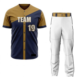 Uniforme de baseball haut de gamme pour hommes, tissu polyester léger et respirant, coupe confortable, tenue de sport pour le jour du match - Product Image 1
