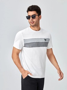 Camisetas de hombre 100% algodón por encargo logotipo impreso ropa de calle camisetas de hombre de alta calidad a la venta a precio al por mayor - Product Image 2