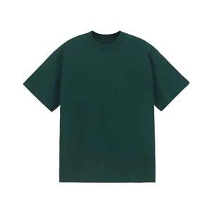 T-shirts en coton jersey à manches courtes et col rond, décontractés, classiques d'été, anti-rétrécissement, effet délavé à l'acide, avec bordure contrastante - Product Image 2