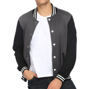 Veste universitaire taille plus en laine/cuir personnalisée OEM pour hommes respirant manches longues logo brodé col en V haut Streetwear pour - Product Image 1