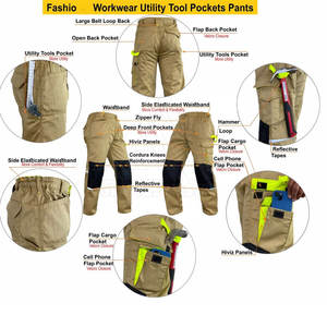 Hecho en Pakistán Precio razonable Pantalones DE TRABAJO Nueva llegada Bajo MOQ Pantalones de trabajo para adultos - Product Image 5