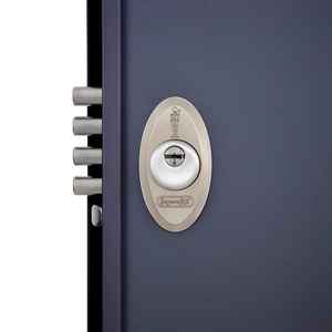 Puerta de entrada blindada a precio especial, serie fresada, interior liso antracita, antracita, apertura derecha, 206x89cm, rendimiento MOQ - Product Image 3