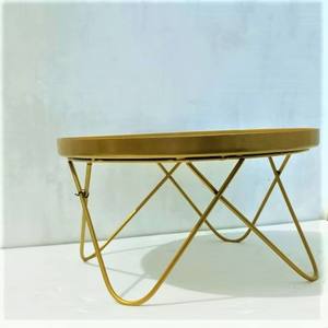 Venta al por mayor de lujo de metal pastel de pie con blanco y oro de mármol Base de exhibición de pastelería de pie para el hogar cocina uso - Product Image 2