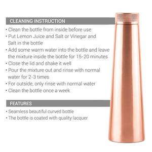 Pure Copper Water <b>Bottle</b> Leak Proof Ayurvedic Health Drinking <b>Bottle</b> for Daily Use Strong Durable Design Home <b>Travel</b> Office - Product Image 2