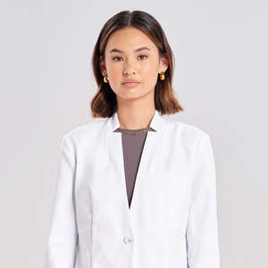 Bata de Laboratorio de Tela Ligera y Transpirable para Médico o Enfermera, Uniforme Blanco Simple para Unisex, Diseño Básico y Elegante - Product Image 3