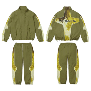 Streetwear Veste et pantalon coupe-vent Mode Training & Jogging Wear Ensemble de survêtements coupe-vent en nylon avec fermeture éclair pour hommes - Product Image 5