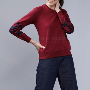 เสื้อสเวตเตอร์ถักแบบสวมศีรษะของผู้หญิงผ้าคอตตอนแห้งเร็วระบายอากาศได้ดีสำหรับฤดูหนาวผ้าถักแบบลำลองสำหรับ100% - Product Image 5