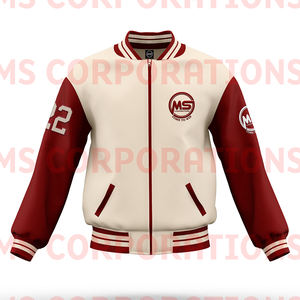 เสื้อแจ็กเก็ตมีฮู้ดสำหรับผู้ชายเครื่องแบบเบสบอลวิทยาลัยปักโลโก้ได้ตามต้องการใส่ได้ทั้งชายและหญิง - Product Image 3