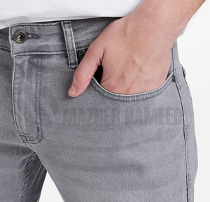 Jeans pour hommes modernes, coupe slim, denim extensible confortable, tissu doux et respirant, pantalon décontracté élégant - Product Image 2