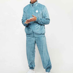 ชุดวอร์มกำมะหยี่ผู้ชายคุณภาพสูง ชุดกีฬาลำลอง เนื้อผ้านุ่ม ชุดฮู้ดดี้และกางเกงจ็อกเกอร์ รับผลิตแบบ OEM ODM - Product Image 1