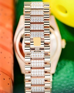 Lujo 36mm para la fecha del día Hip Hop Reloj mecánico para hombres Artesanía Calidad Premium VVS Moissanite Diamante Oro amarillo Iced Out - Product Image 2