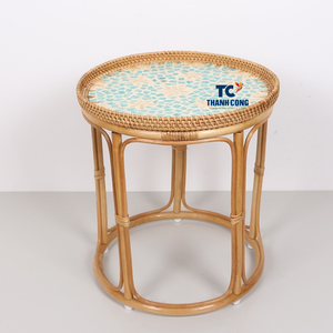 Meilleur Prix TABLE BASSE EN ROTIN AVEC INCRUSTATION DE PERLES Meubles décoratifs pour Ramadan Diwali Cadeau et Style de maison - Product Image 1