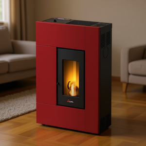 Estufa de Pellets SPIRIT 5 T2 Roja de 5 Estrellas, 5.1kW, Clase A+, Modelo 7025107 - Product Image 3