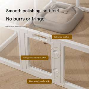 Valla acrílica transparente sólida para interiores al por mayor, barrera de plástico antiescape para mascotas, recinto para perros pequeños, bichón, gatos, animales - Product Image 6