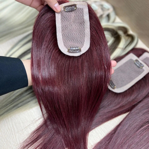 Vente en gros de cheveux vierges vietnamiens 7X12 Topper, 100% cheveux humains Remy, vague naturelle, qualité 10A, trame unique, longueur étirée de 20 pouces - Product Image 1