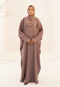 Robe Abaya Marron Poussière pour Femmes 2026 Modèles avec Paillettes Perles Kaftan Abaya Robe Vêtement Musulman Traditionnel - Product Image 4
