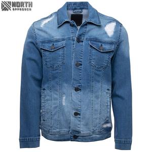 Logo personnalisé sur le devant veste en jean pour hommes en coton décontracté séchage rapide respirant hiver OEM Jean meilleure qualité - Product Image 2