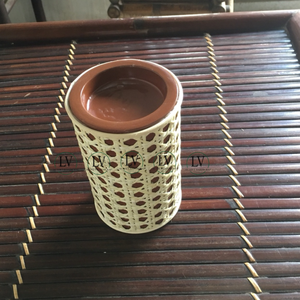 Venta al por mayor, buen precio, soporte de incienso de madera con cubierta de ratán, juego de regalo de Ramadán hecho a mano de Vietnam - Product Image 3