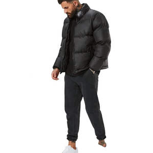 Veste en duvet matelassée personnalisée de haute qualité pour hommes Manteau d'hiver uni de mode promotionnel de taille grande pour hommes - Product Image 3