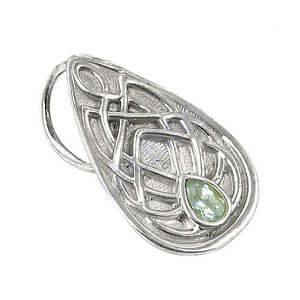 Colgante de Plata 925 con Forma de Gota de Agua y Peridoto en Engaste de Bisel, Estilo Bohemio, Joyería Unisex - Product Image 3